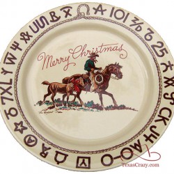 01 Cowboy Christmas 11 Inch Dinner Plate