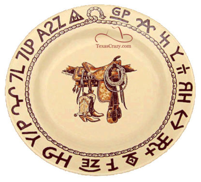 Boots and Saddle pattern 7 1/2 inch dessert salad plate # 03