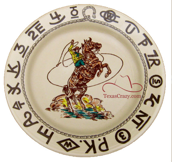 Rodeo Pattern 9 1/2 inch lunch plate # 06