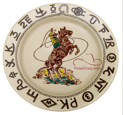 06 rodeo pattern 9 1/2 inch luncheon plate