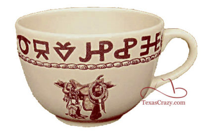 Boots and Saddle pattern 12 oz soup cocoa mug # 07