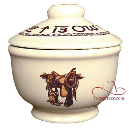 Boots and Saddle pattern 5 inch sugar bowl with lid # 09