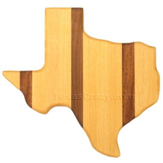 10 inch Texas Shaped Map Hardwood Cutting Board