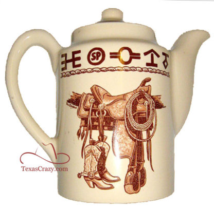 Boots and Saddle pattern 36 oz coffee tea pot server # 16