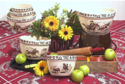 18 rodeo pattern 6 8 13 cup mixing bowl set of 3