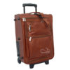 Leather Rolling Travel Suitcase
