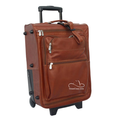 2021 saddle leather rolling suitcase