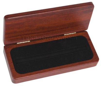 Rosewood pen gift box holds 1 or 2 pens