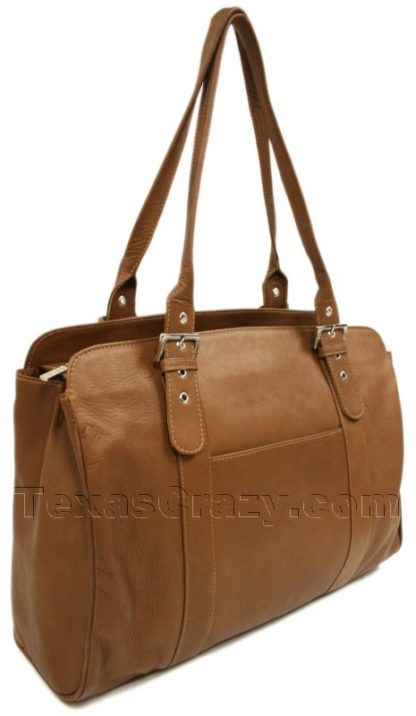 2739 leather Texas womens laptop tote