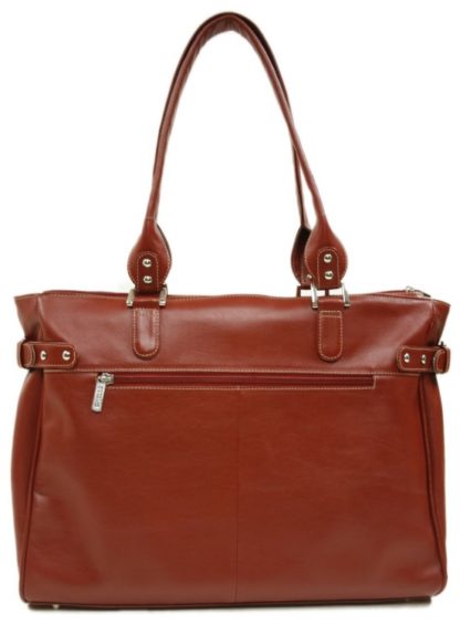 Womens Leather Computer Laptop Tote - Image 2