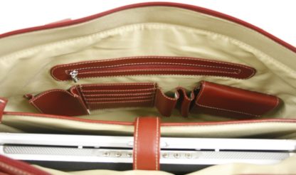 Womens Leather Computer Laptop Tote - Image 6