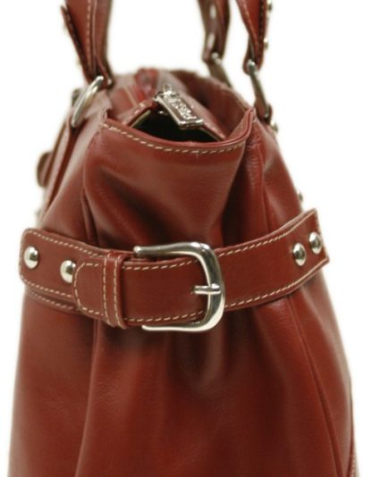 Womens Leather Computer Laptop Tote - Image 8