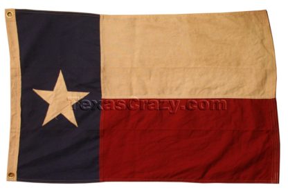 Vintage 2 x 3 foot Antiqued Texas Flag