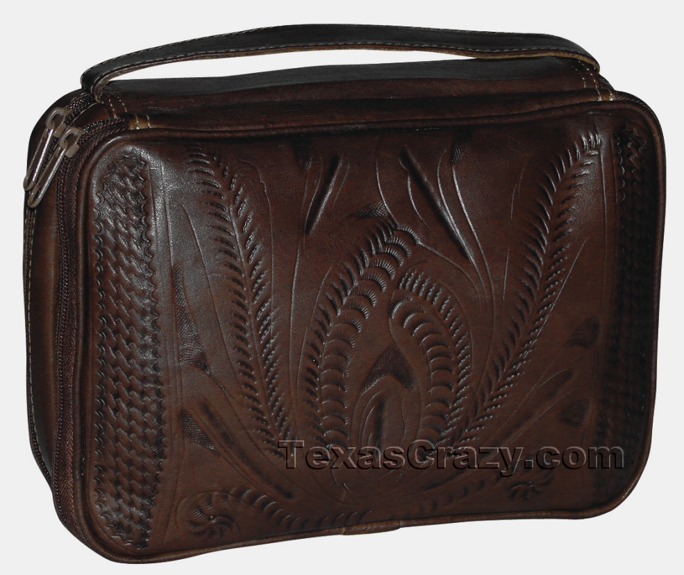 hand tooled leather book cover