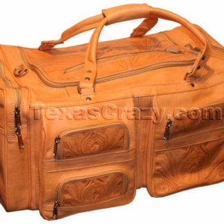 Western Tooled Leather 3-Piece Wheeled Luggage Set - Black – Wild West  Living