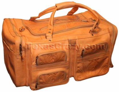 480 Extra Large tooled leather duffel bag