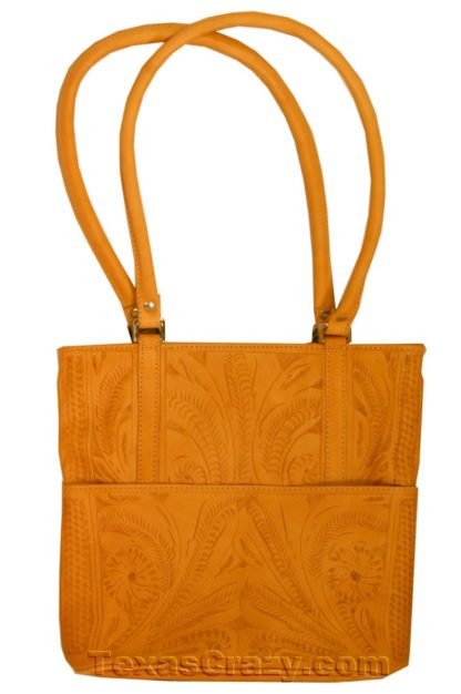 519 natural tooled tote front f