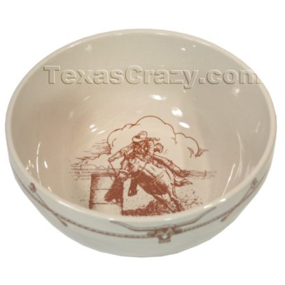 Sky Ranch Decorative Serving Bowl with Rust Accents