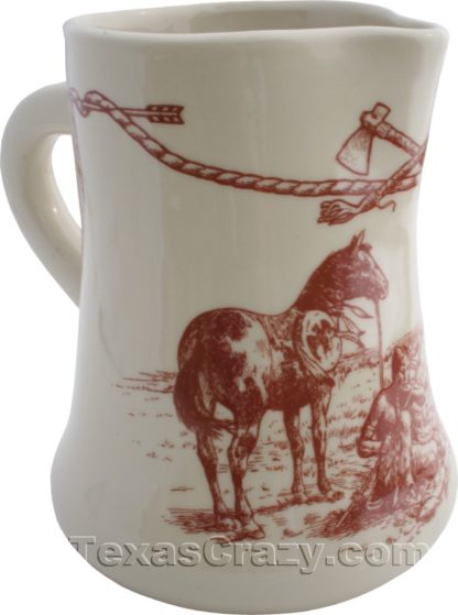 Sky Ranch Western Iced Tea Pitcher in Rust