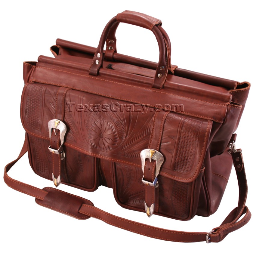 western leather briefcase
