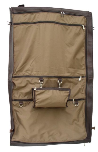 9116 garment bag chocolate interior f