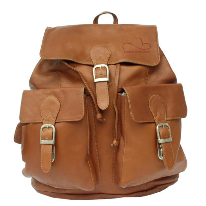 9726 saddle leather Texas drawstring backpack