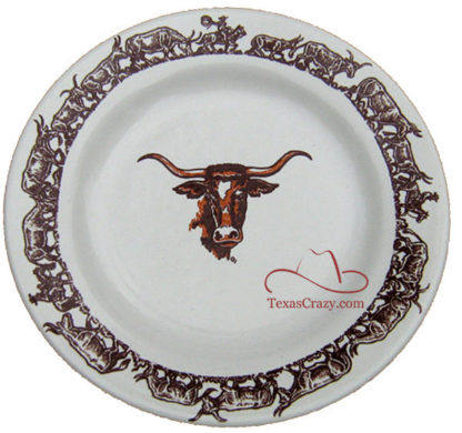 Longhorn Pattern 7 1/2 inch salad bread dessert plate # 03