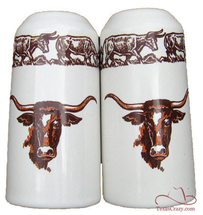 Longhorn pattern salt pepper set # 08