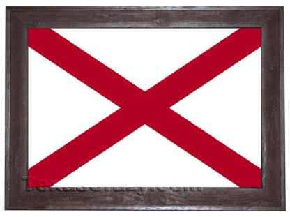 alabama flag framed dark f