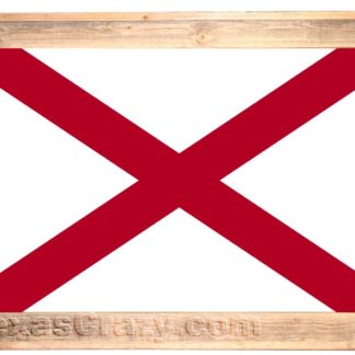 Texas Crazy | 2 X 3 Alabama State Flag Framed Texas Crazy | 2 X 3 Alabama State Flag Framed