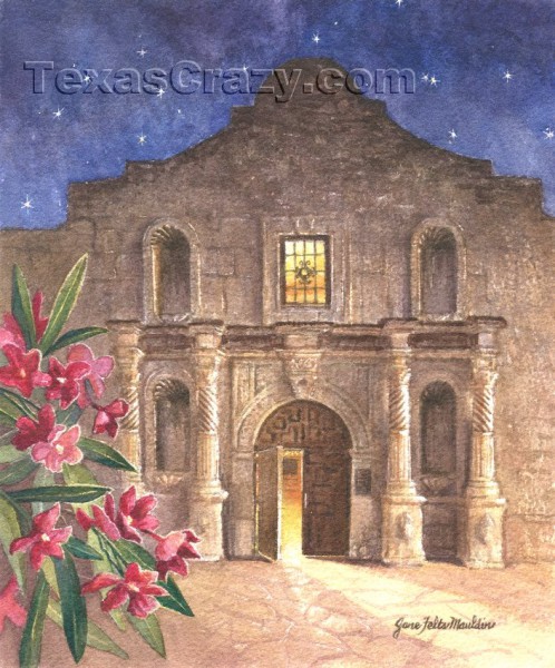 Alamo at Night Mauldin Alamo Art