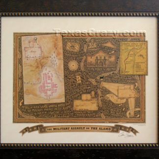 The alamo battle framed print