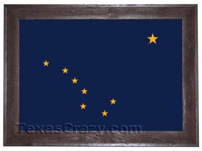 alaska flag framed dark f