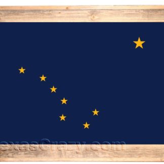 Alaska State Flag Framed in Light Barnwood