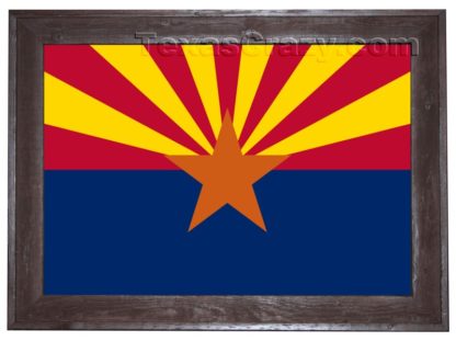 arizona flag framed dark f