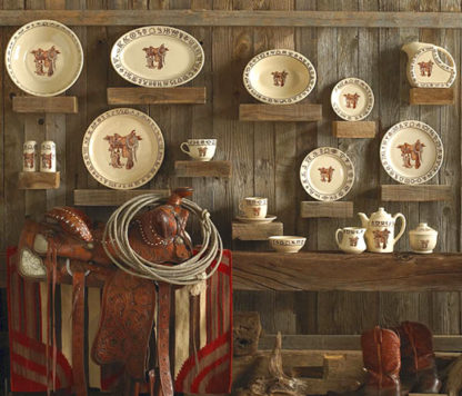 Boots Saddle China Ranch Dinnerware