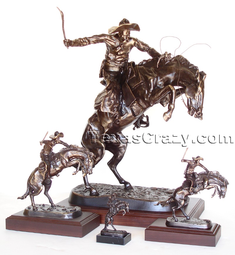 Frederic Remington Solid Bronze Bronco Buster Statue Sculpture Figurine Figure 