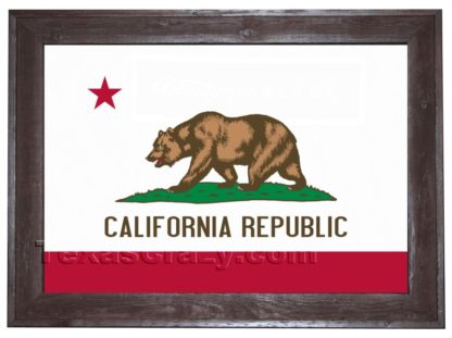california flag framed dark f