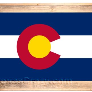 Colorado State Flag Framed in Light Barnwood