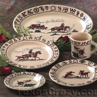 Cowboy Christmas dinner plates