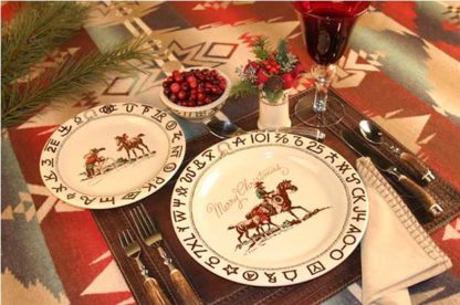 cowboy christmas dinner plates f