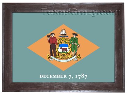 2 X 3 Delaware State Flag Framed - Image 2