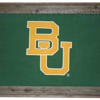 Baylor Flag Framed in Light Barnwood