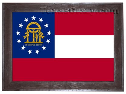 Georgia State Flag Framed