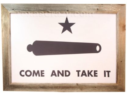 Gonzales Come and Take it flag framed