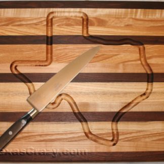 Texas Map Hardwood Cutting Board