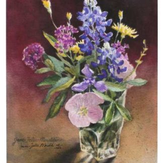 Texas Hill country floral bouquet art print Jane Mauldin