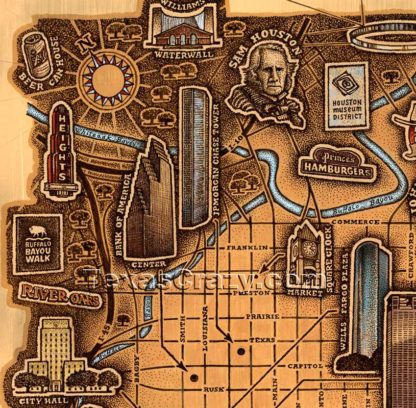 Houston Map Custom Framed - Image 2