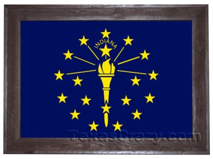 2 X 3 Indiana State Flag Framed - Image 2