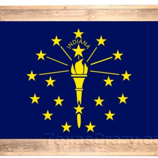Texas Crazy | 2 X 3 Indiana State Flag Framed Texas Crazy | 2 X 3 Indiana State Flag Framed